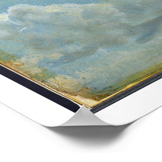 Studie van Cumulus Clouds, 1822 (olie op papier) Poster (Hoek)