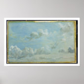 Studie van Cumulus Clouds, 1822 (olie op papier) Poster (Voorkant)