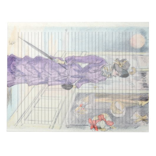 Studie van de Academie -  Victoriaans Mode Notitieblok (Voorkant)