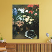 Studie van de bloemen door Frederic Bazille, kuns Canvas Afdruk (Insitu (Woonkamer))