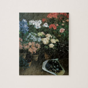 Studie van de bloemen door Frederic Bazille,  kuns Legpuzzel