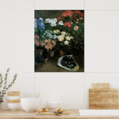 Studie van de bloemen door Frederic Bazille,  kuns Poster (Keuken)