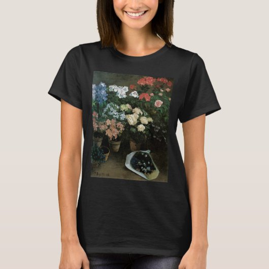 Studie van de bloemen door Frederic Bazille,  kuns T-shirt (Voorkant)