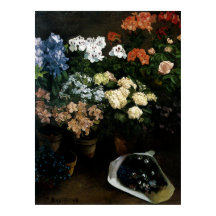 Studie van de bloemen door Frederic Bazille