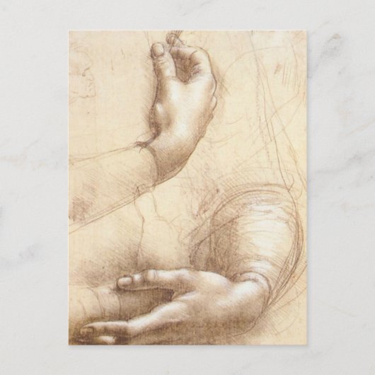 Studie van de handen briefkaart (Voorkant)