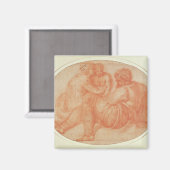 Studie van de Heilige Familie Magneet (Voorkant / Achterkant)