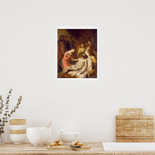Studie van de Lamentatie op de Dode Christus (olie Poster (Keuken)