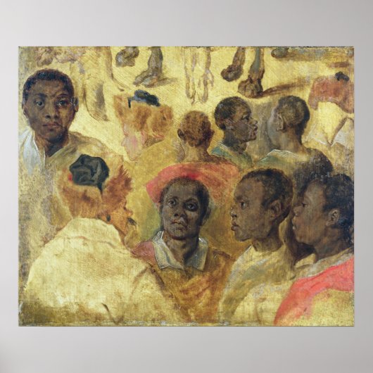 Studie van de Moorse hoofden Poster (Voorkant)