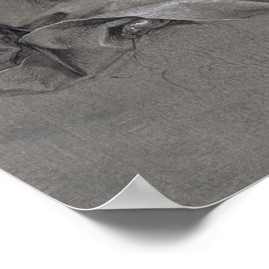 Studie van de robes van Christus, 1508 Poster (Hoek)