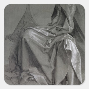 Studie van de robes van Christus, 1508 Vierkante Sticker