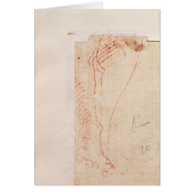 Studie van de voeten van Christus, met het kruis v (Voorkant)