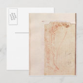 Studie van de voeten van Christus, met het kruis v Briefkaart (Voorkant / Achterkant)