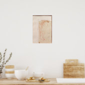Studie van de voeten van Christus, met het kruis v Poster (Keuken)