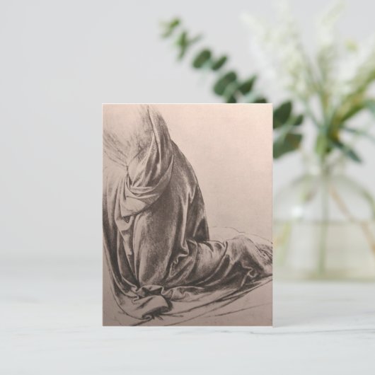 Studie van drapery briefkaart (Staand voorkant)