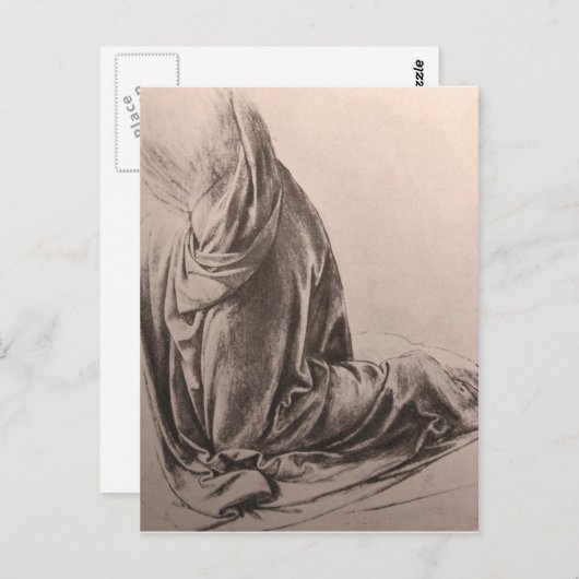 Studie van drapery briefkaart (Voorkant / Achterkant)