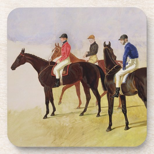 Studie van Drie Steeplechase Cracks: Allen McDonou Bier Onderzetter (Voorkant)