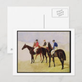 Studie van Drie Steeplechase Cracks: Allen McDonou Briefkaart (Voorkant / Achterkant)