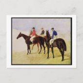 Studie van Drie Steeplechase Cracks: Allen McDonou Briefkaart (Voorkant)