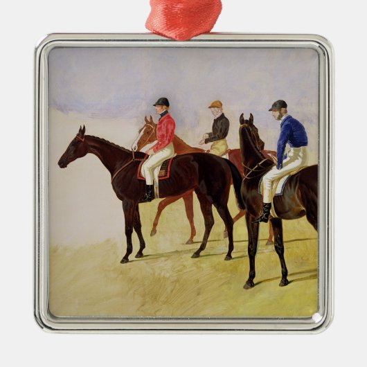 Studie van Drie Steeplechase Cracks: Allen McDonou Metalen Ornament (Voorkant)