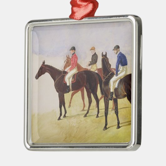 Studie van Drie Steeplechase Cracks: Allen McDonou Metalen Ornament (Links)