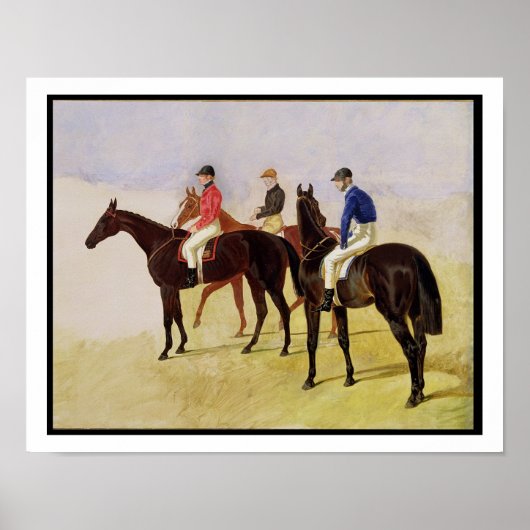 Studie van Drie Steeplechase Cracks: Allen McDonou Poster (Voorkant)