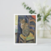 Studie van een Cat Fine Art van Valadon Briefkaart (Staand voorkant)