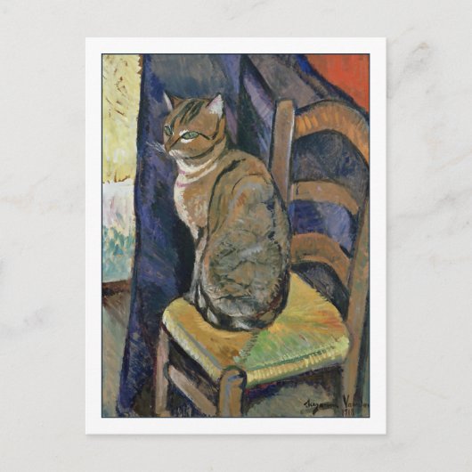 Studie van een Cat Fine Art van Valadon Briefkaart (Voorkant)