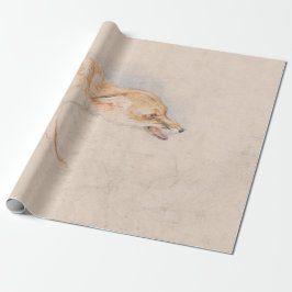 Studie van een Crouching Fox (door John Frederick  Cadeaupapier