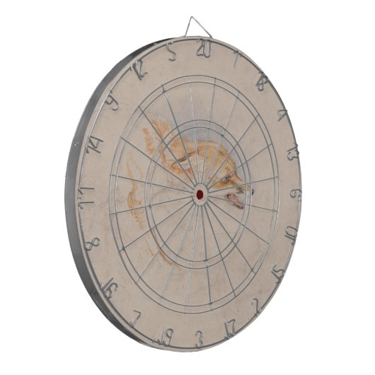 Studie van een Crouching Fox (door John Frederick  Dartbord (Voorkant Links)