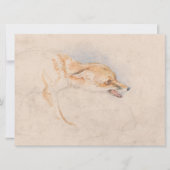 Studie van een Crouching Fox (door John Frederick  Kaart (Voorkant)