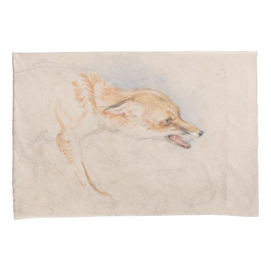 Studie van een Crouching Fox (door John Frederick Kussensloop (Voorkant-Rechts)