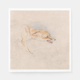 Studie van een Crouching Fox (door John Frederick  Servet