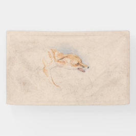 Studie van een Crouching Fox (door John Frederick  Spandoek