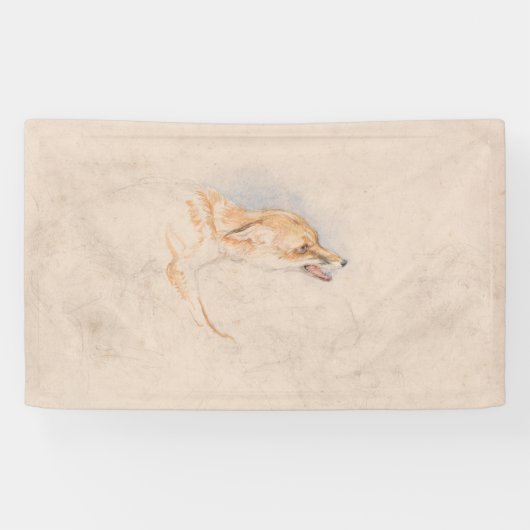 Studie van een Crouching Fox (door John Frederick Spandoek (Horizontaal)