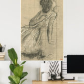 Studie van een danser, 1874 - Edgar Degas Poster (Thuiskantoor)