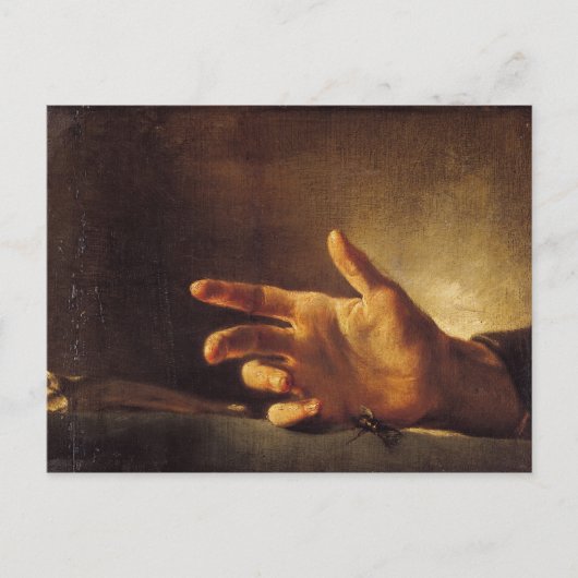 Studie van een hand briefkaart (Voorkant)