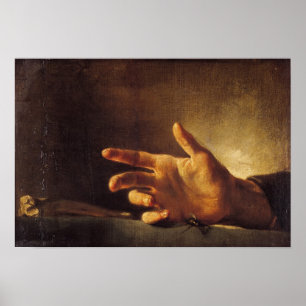Studie van een hand poster