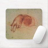 Studie van een hand (rode krijt op papier) muismat (Met muis)