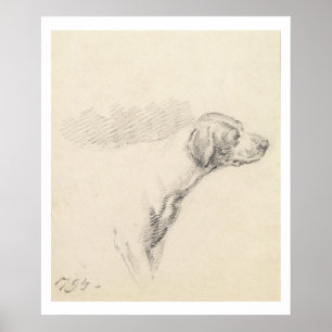 Studie van een hond, 1794 (potlood op papier) poster