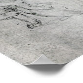 Studie van een hond en een kat, c.1480 poster (Hoek)