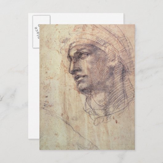 Studie van een hoofd briefkaart (Voorkant / Achterkant)