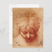 Studie van een hoofd briefkaart (Voorkant / Achterkant)