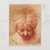 Studie van een hoofd briefkaart (Voorkant)