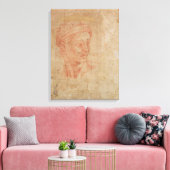 Studie van een hoofd canvas afdruk (Insitu (Woonkamer))