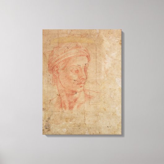 Studie van een hoofd canvas afdruk (Voorkant)