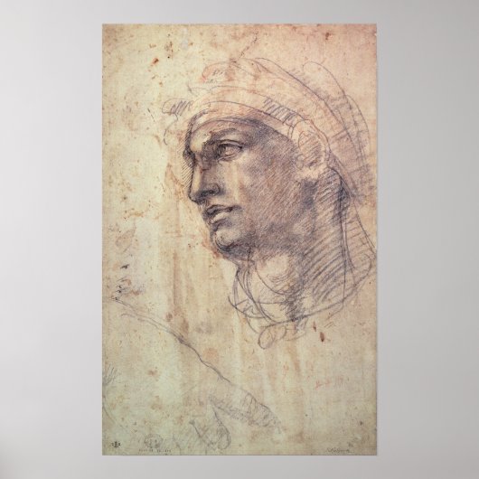 Studie van een hoofd poster (Voorkant)