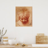 Studie van een hoofd poster (Keuken)