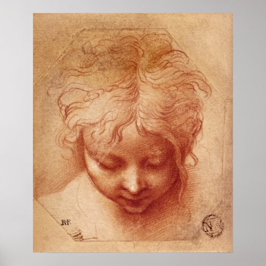 Studie van een hoofd poster (Voorkant)