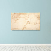 Studie van een Ionic Capital Canvas Afdruk (Insitu (Houten vloer))