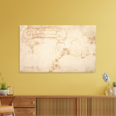 Studie van een Ionic Capital Canvas Afdruk (Insitu (Woonkamer))